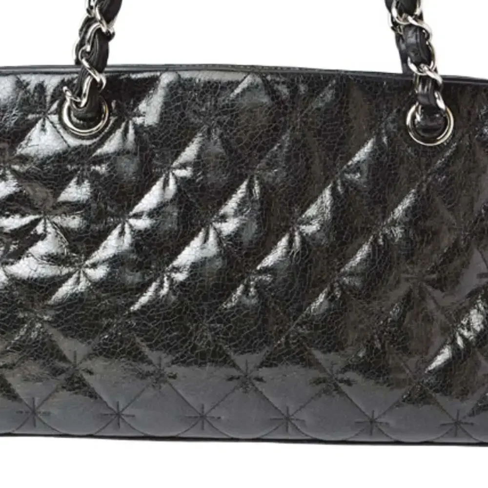 CHANEL Black Leather Tote Bag